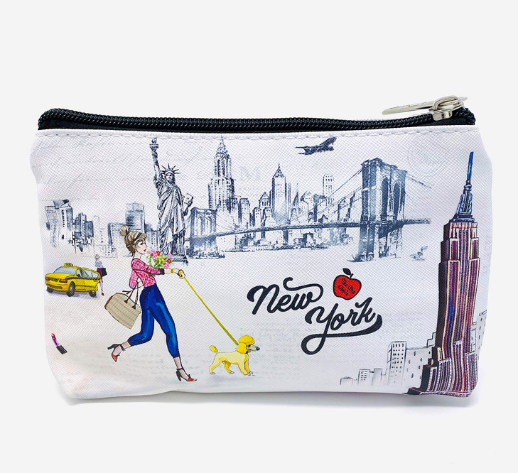 Girls Women Fashion Cute New York Souvenir Zipper pouch Travel Cosmetic Bag Makeup Purse JP330104B