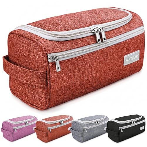 Pantheon Mens Toiletry Bag Travel Toiletry Bag Wash Bag Hanging Dopp Kit Shaving Kit for Bathroom Shower Mens Travel Bag
