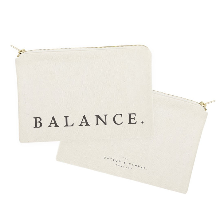 The Cotton Canvas Co Balance Cosmetic Bag and Travel Make Up Pouch