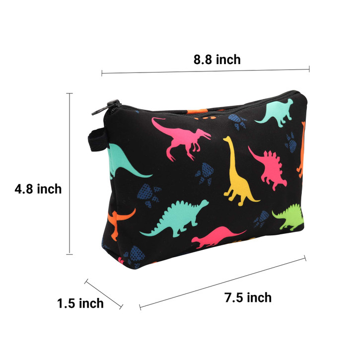 Aiphamy Cute Travel Makeup Bag Cosmetic Bag Small Pouch Gift for Women Dinosaur