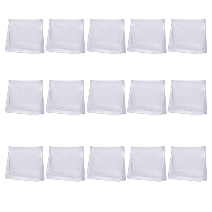 Arroyner 20 PCS Mini Clear Makeup Bag Small Clear Plastic Cosmetic Bags with Zipper Travel Toiletry Makeup Bag