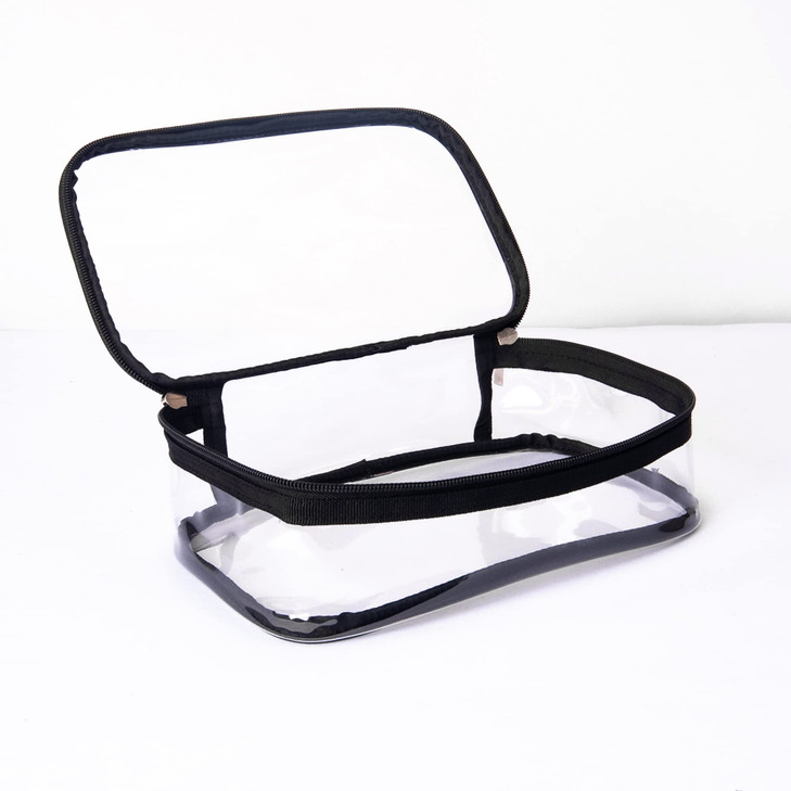 Jula Vance Portable Zippered Transparent Vinyl Travel Cosmetic Bag Clear PVC Makeup Kits Organizer Utility Pouch See Thr