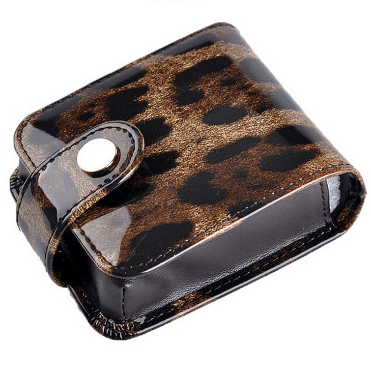 kilofly Genuine Leather Double Lipstick Case Cosmetic Makeup Holder Gift Box