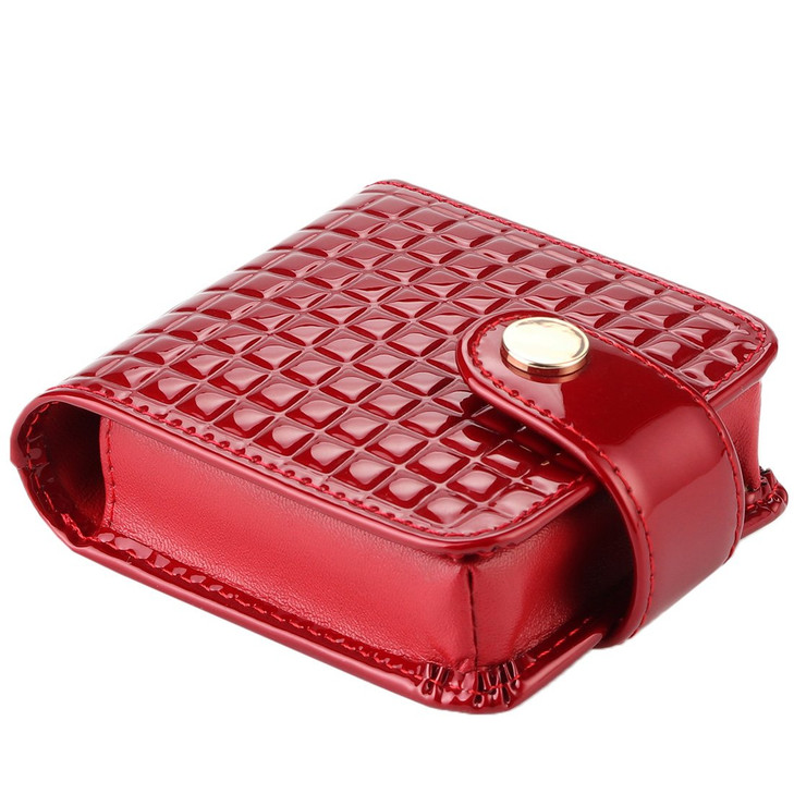 kilofly Genuine Leather Double Lipstick Case Cosmetic Makeup Holder Gift Box