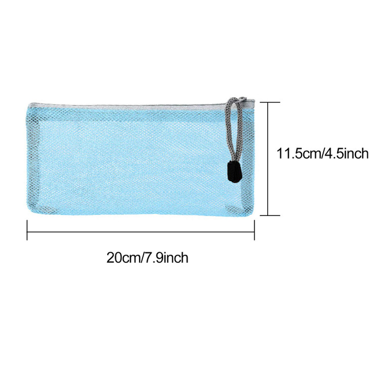 Shappy 8 Pieces Mesh Makeup Bag Cosmetics Pouch Zipper Carry Bag nylon Mesh Compact Travel Pouch Organizer for Toiletry