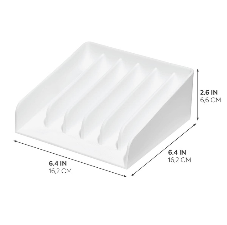 iDesign The Sarah Tanno Collection Silicone Makeup Palette Holder and Cosmetic Organizer White