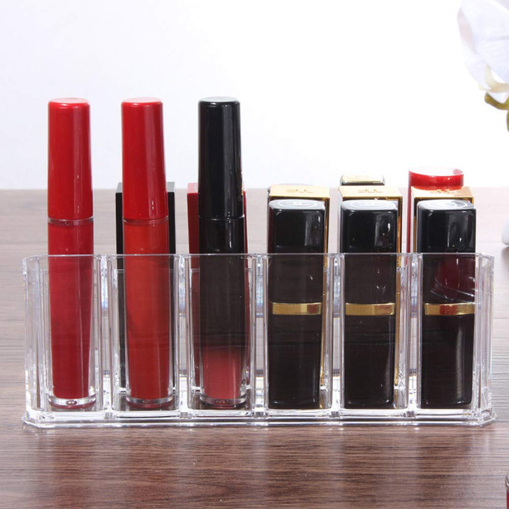 Weiai Lipstick Holder 18 Spaces Lipgloss Organizer 3 Rows Multi Level Makeup Holder Cosmetics Storage Display