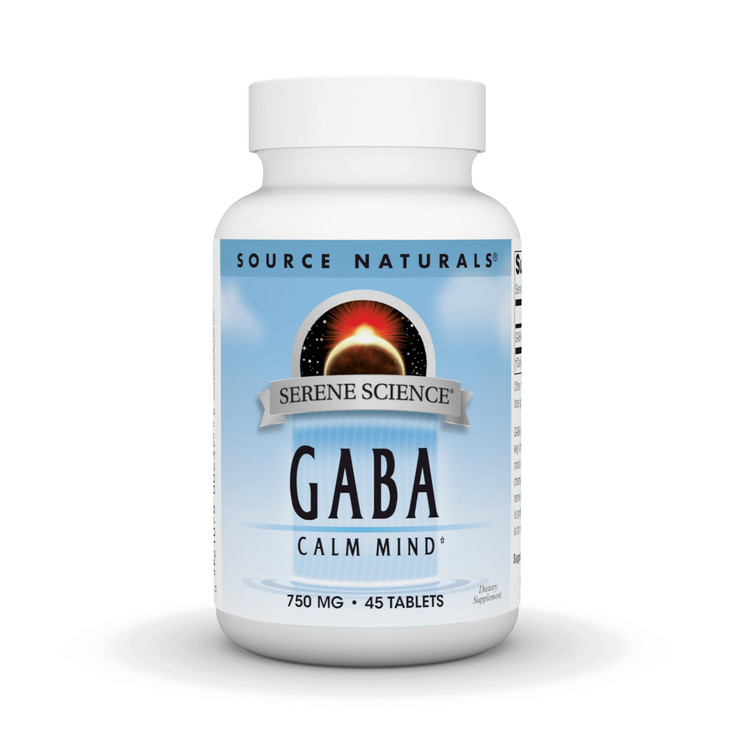 Source Naturals Serene Science GABA, for a Calm Mind, 750mg - 45 Tablets online at globaldelivered