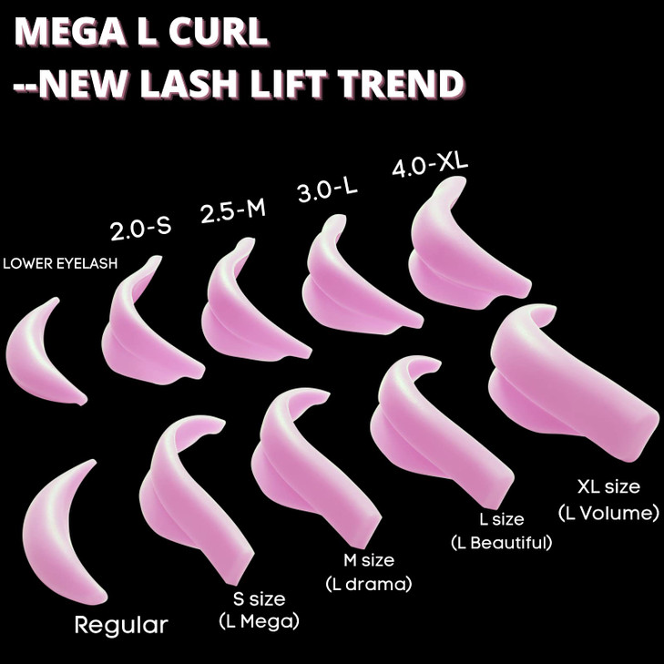 Liber Beauty False Eyelash Eyelash Perm Pads 5 Sizes Reusable Soft Lash Lift Pads Shield Natural Silicone Glue kit Inclu