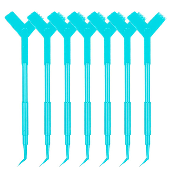 Eyelash Brush Eyelash Lift Brush Makeup Beauty Tool for Lash Graft Brush Eyelash Extension Cleanup Supplies Blue50pcs