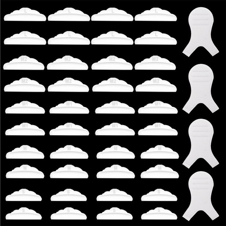 44 Piece Lash Lift RodsSilicone Eyelash Perming Curler Makeup Tools5 Sizes SMM1M2LReusable Lash Lifting Pads Transparent
