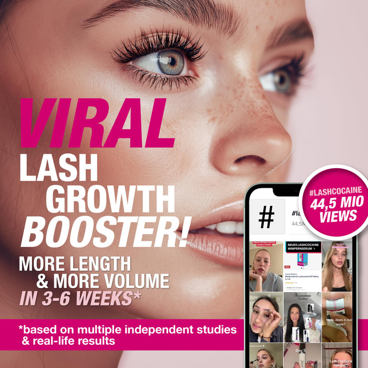 LASHCOCANE eyelash growth serum to grow longer fuller eyelashes vegan lash enhancing serum test winner VERY GOOD for eye
