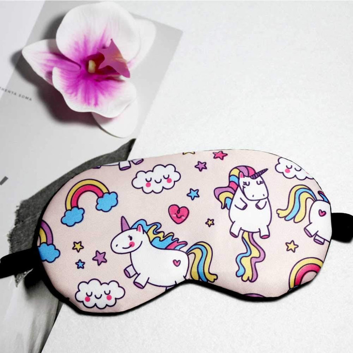 HXINFU Unicorn Eye Mask for Sleeping Eye Mask for Women Eye Shade Blindfold