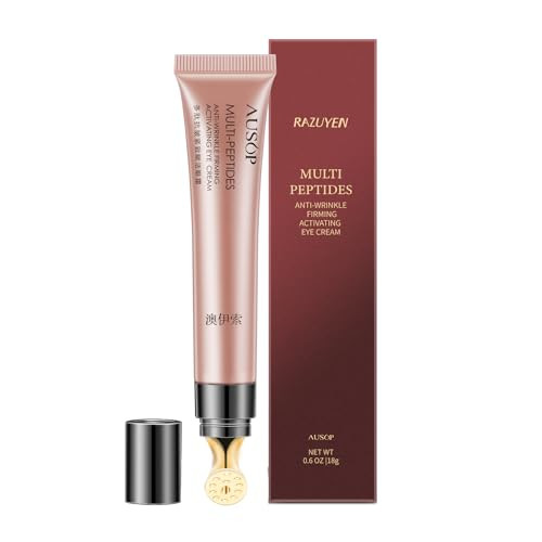 RAZUYEN AntiAging Caffeine Eye Cream with Metallic Applicator Eyebag Remover Under Eye Cream Skin Care AntiWrinkles Fine
