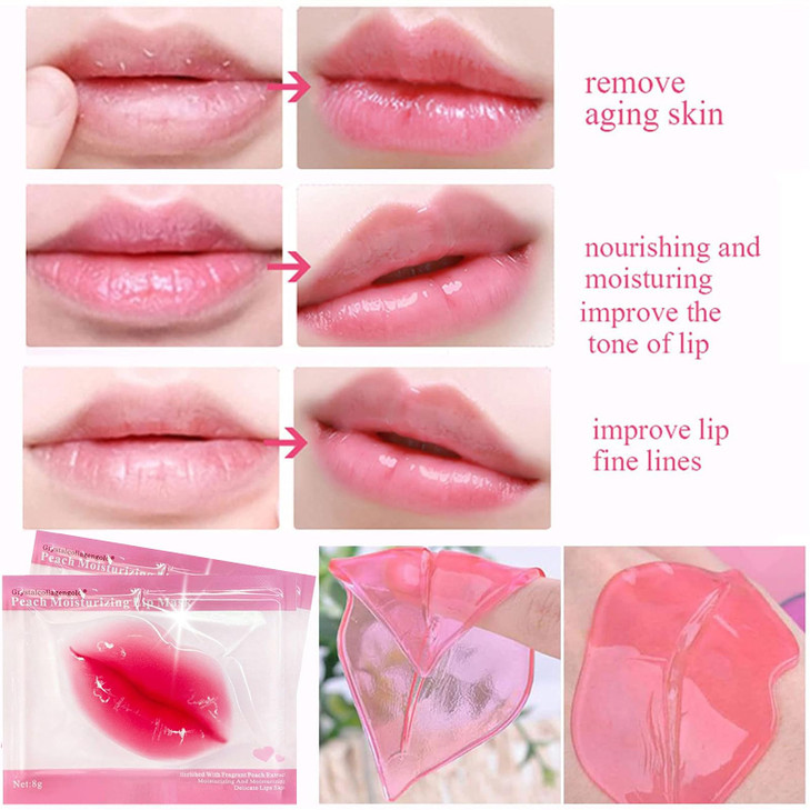 Qawnfy 30 Pairs Lip Masks 24K Gold Eye MasksCrystal Gel Collagen Eye Patches for Puffy Eyes Moisturizing Cooling Skin Li