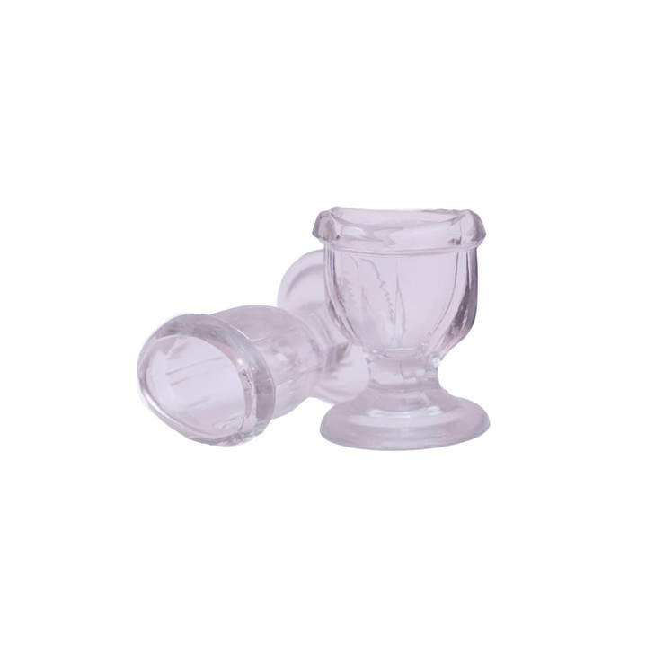 Glass Eye Wash Cup Clean and Healthy Eyes Soothing Relief from Irritants Dust Dry Eyes Set of 2 Cups with EyeShaped Rim