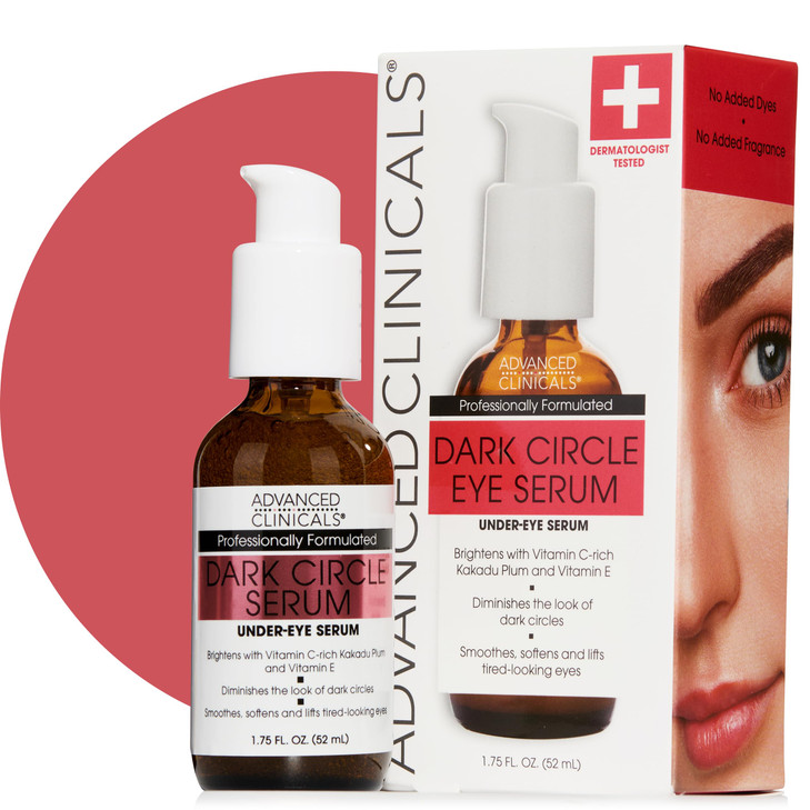 Advanced Clinicals Dark Circle Caffeine Under Eye Serum For Face With Hyaluronic Acid Moisturizer Peptides Brightening V