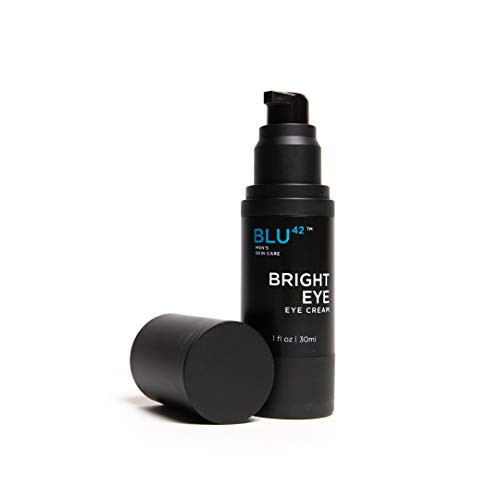 BLU42 Mens Bright Eye Cream AntiAging Under Eye Treatment for Dark Circles Puffiness Fine Lines 1 fl oz