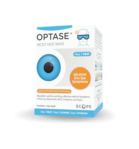 Optase Moist Heat Eye Mask For Dry Eyes Dry Eye Mask With Hydrobead Technology Washable Microwaveable Eye Compress For D