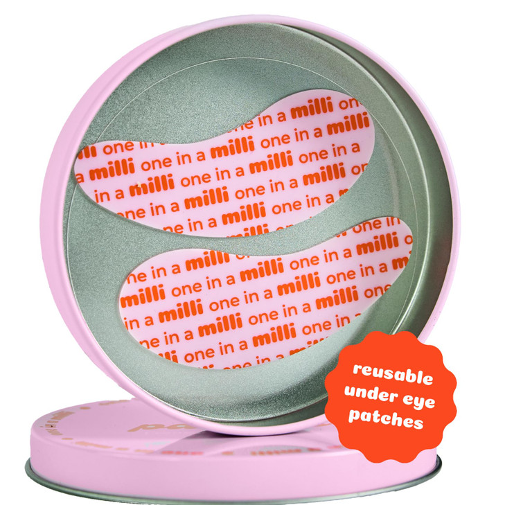 Milli Under Eye Mask to Treat Dark Circles Wrinkles and Puffy Eyes 1 Pair of Original Pink Reusable Silicone Eye Patches