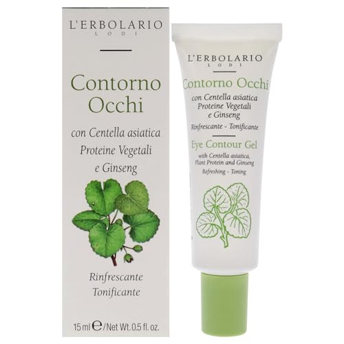 LErbolario Eye Contour Gel Contains Plant Protein And Ginseng Light Non Greasy Cream Helps Reduce UnderEye Bags And Circ