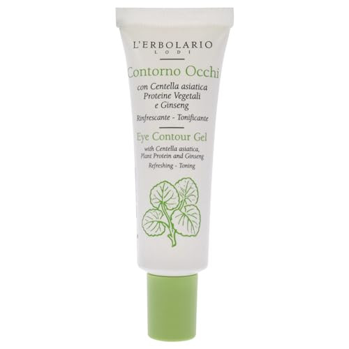 LErbolario Eye Contour Gel Contains Plant Protein And Ginseng Light Non Greasy Cream Helps Reduce UnderEye Bags And Circ
