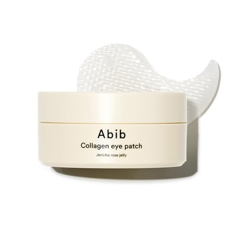 Abib Collagen Eye Patch Jericho Rose Jelly 60 Patches Korean Under Eye Patches for Puffy Eyes and Dark Circles AntiWrink