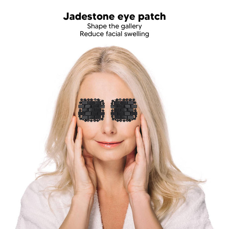 Jade Stone Eye PatchJadestone Quartz Eye Mask Small Cooling Jade Eye Pad Crystal Stone Eye Mask for Cooling and Relievin