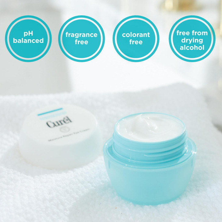 Curel Japanese Skin Care Moisturizer Repair Eye Cream Under Eye Cream for Dry Sensitive Skin Fragrance Free pH Balanced