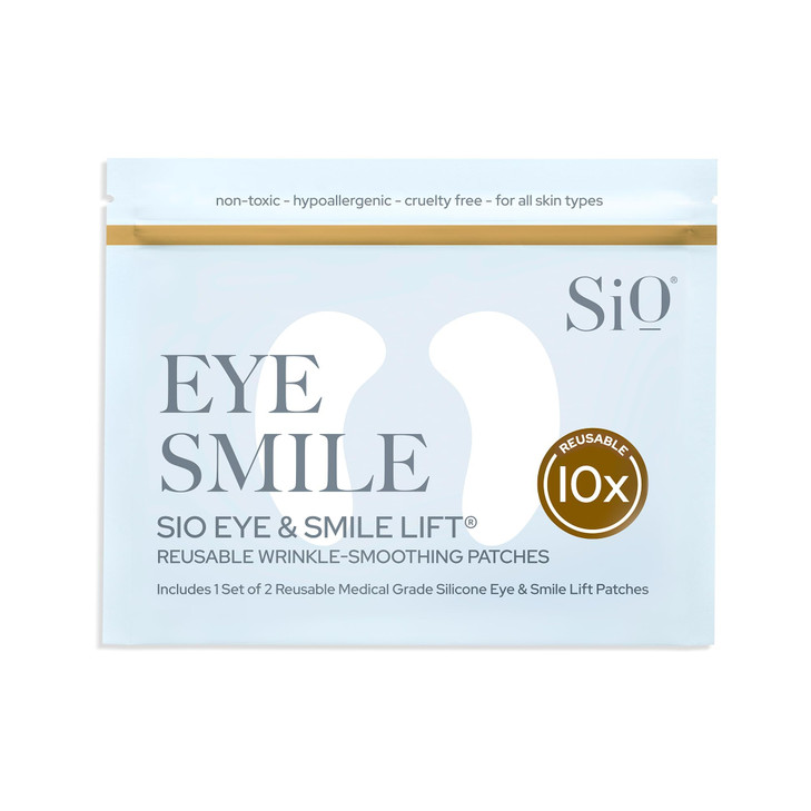 SiO Beauty Eye Smile Lift Eye Smile AntiWrinkle Patches 2 Week Supply Overnight Smoothing Silicone Patches for Wrinkles
