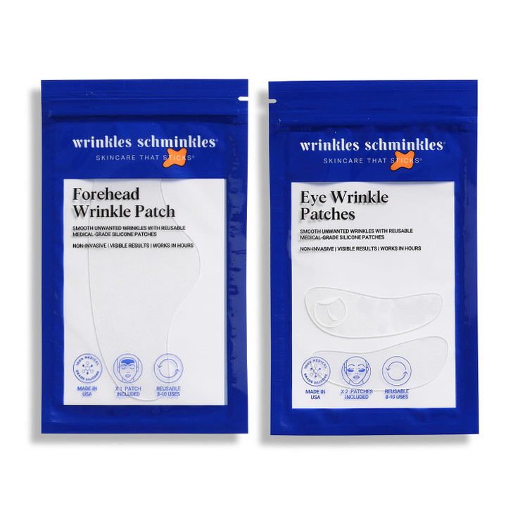 Wrinkles Schminkles Forehead Under Eye Wrinkle Set Reusable Silicone Patches for Smoothing Facial Lines Overnight Wrinkl