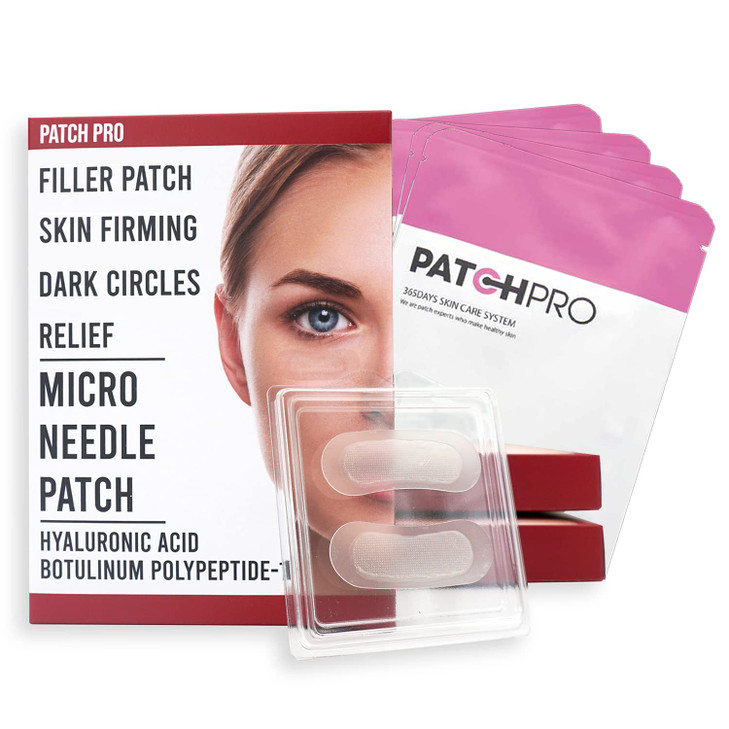 PATCH PRO Micro Eye Patch Hyaluronic Acid Fine Lines Puffy Eyes Forehead Lines Microneedle length 025mm Patches 4 Pairs