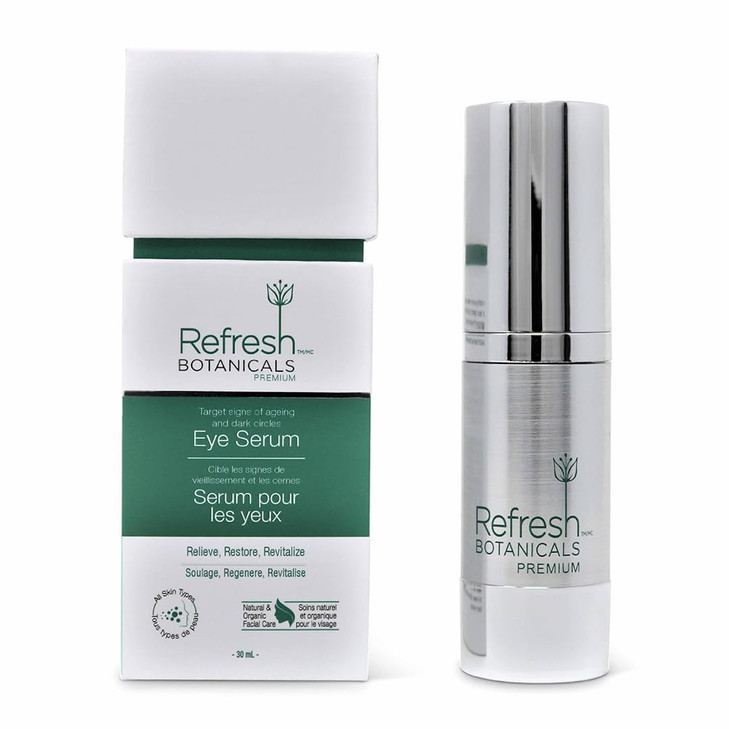 Refresh Botanicals Organic Eye Serum Eye Cream for Under Eye Puffiness Dark Circles Fine Lines For All Skin Types Parabe