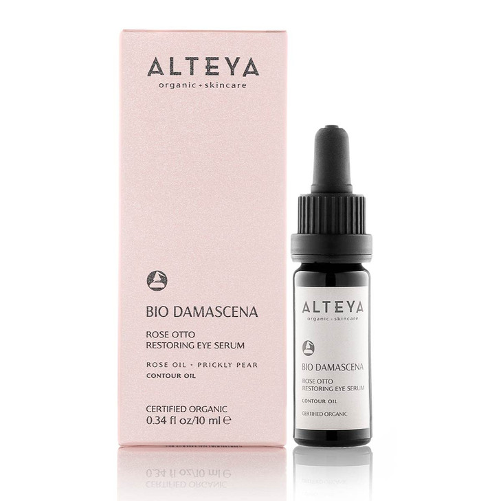 Alteya Organics Eye Serum USDA Certified Organic Skin Care 034 Fl Oz10 mL Bio Damascena AwardWinning Eye Treatment With