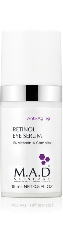 MAD Skincare Retinol Eye Serum 1 Advanced AntiAging Peptide Complex for Deep Wrinkles Crows Feet Firming Solution for Sa