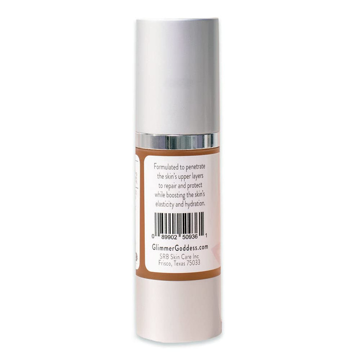 Glimmer Goddess Organic Face Serum with Hyaluronic Acid and Vitamin C Hydrating Firming Formula for Radiant Skin 1 oz