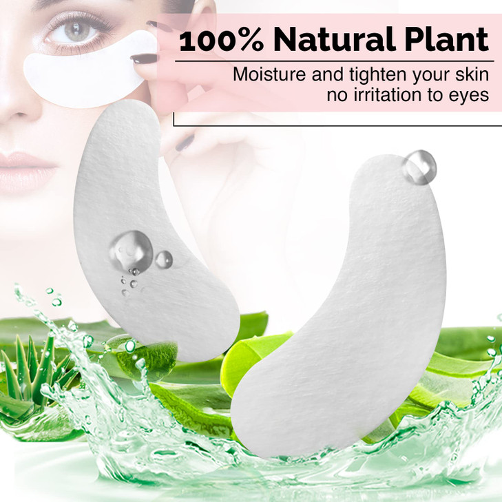 GreenLife 400 Pairs 100 Natural Eyelash Extension Under Eye Gel Pads patches kit Collagen Aloe Vera Hydrogel Eye Patches
