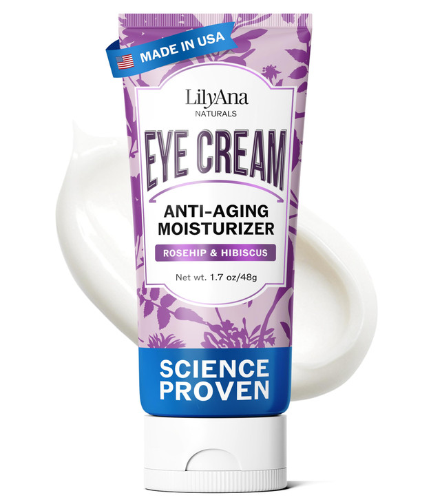 LilyAna Naturals Eye Cream for Dark Circles and Puffiness Under Eye Cream for Wrinkles and Bags Anti Aging helps Improve