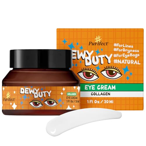 Purifect Plumping Collagen Eye Cream for Dark Circles Wrinkles Puffiness Dry Sensitive Skin Made in USA AntiAging firmin