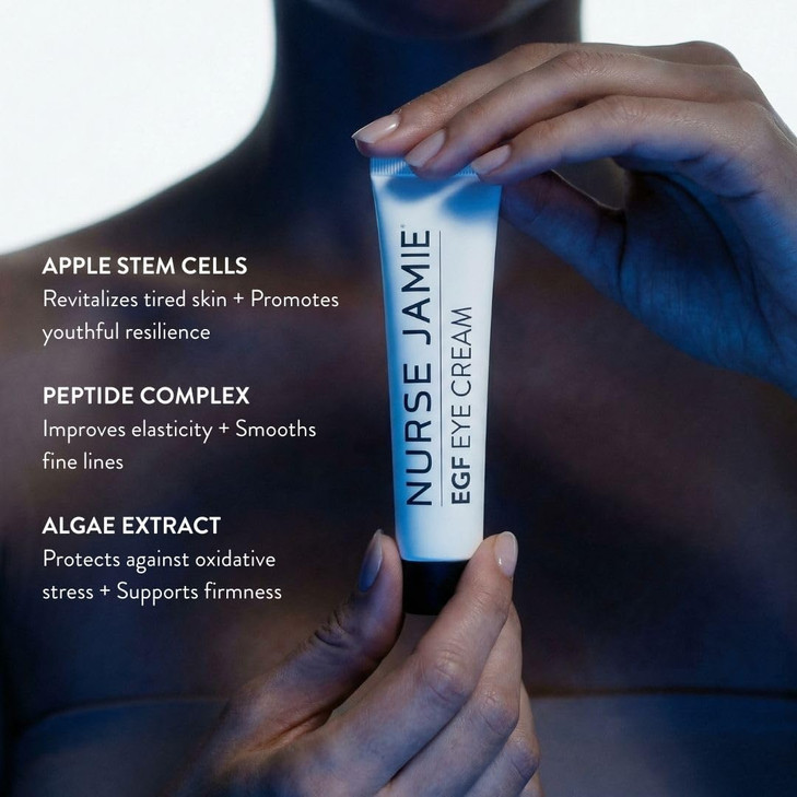 Nurse Jamie EGF Eye Cream Hydrating Firming Treatment for Dark Circles Puffiness Fine Lines