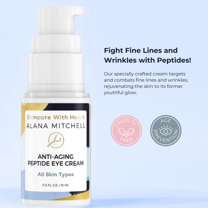 AntiAging Peptide Under Eye Cream Peptide Eye Cream for Hydrated Firm Skin Under Eye Cream for Dark Circles and Puffines
