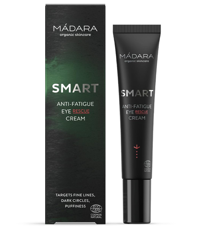 Madara Organic Skincare SMART AntiFatigue Eye Rescue Cream 15 ml With a Smart Antioxidant Complex Natural Aescin And Caf