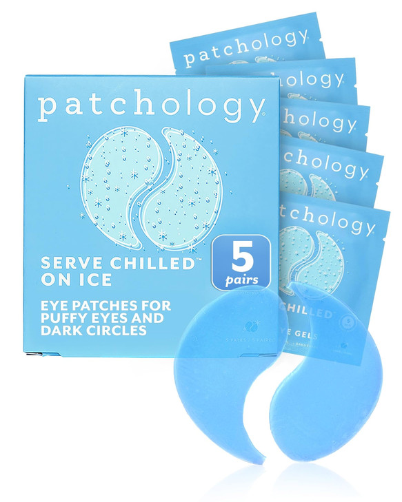 Patchology Iced Cooling Under Eye Mask Patches with Peptides Cloudberry Oil Bakuchiol Firming Soothing Eye Gels to Reduc