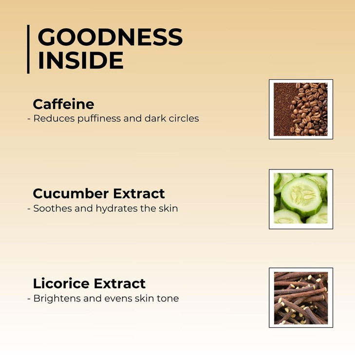 Repchage Biolight Frost Bright Eye Contour Gel Cooling Eye Gel with Caffeine Cucumber Oil Licorice Root Peptides Helps R