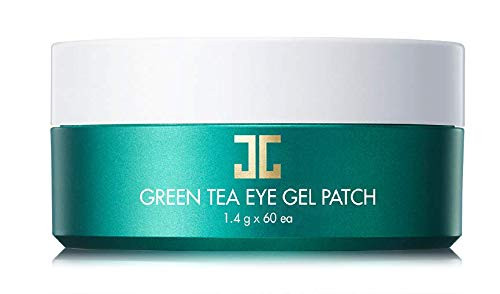 JAYJUN Green Tea Eye Gel Patches for Puffy Eyes Hydrating Cooling UnderEye Care 14g 60 Patches