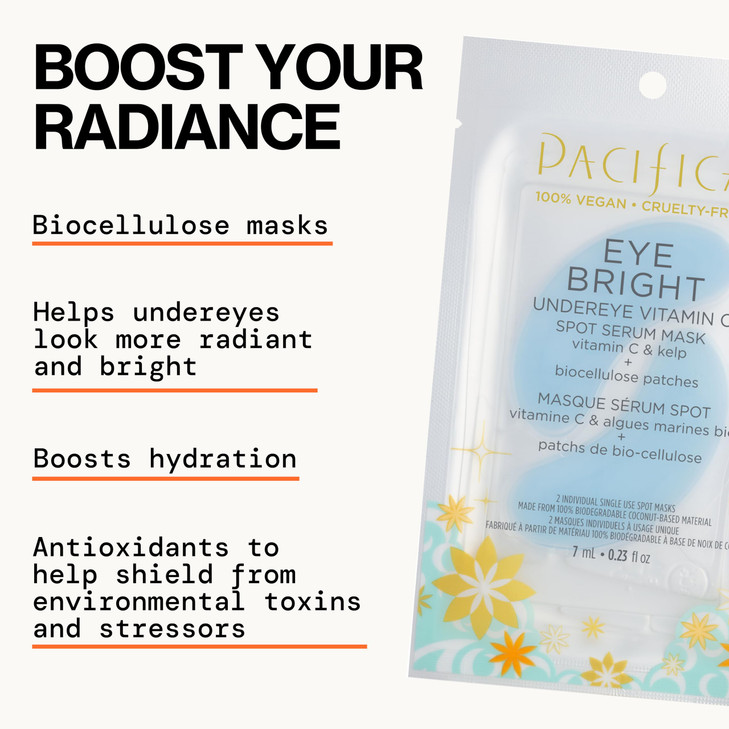 Pacifica Undereye Spot Serum Mask Bright Eye Vitamin C Mask for Dark Circles Hydration Brightening Under Eye Treatment V