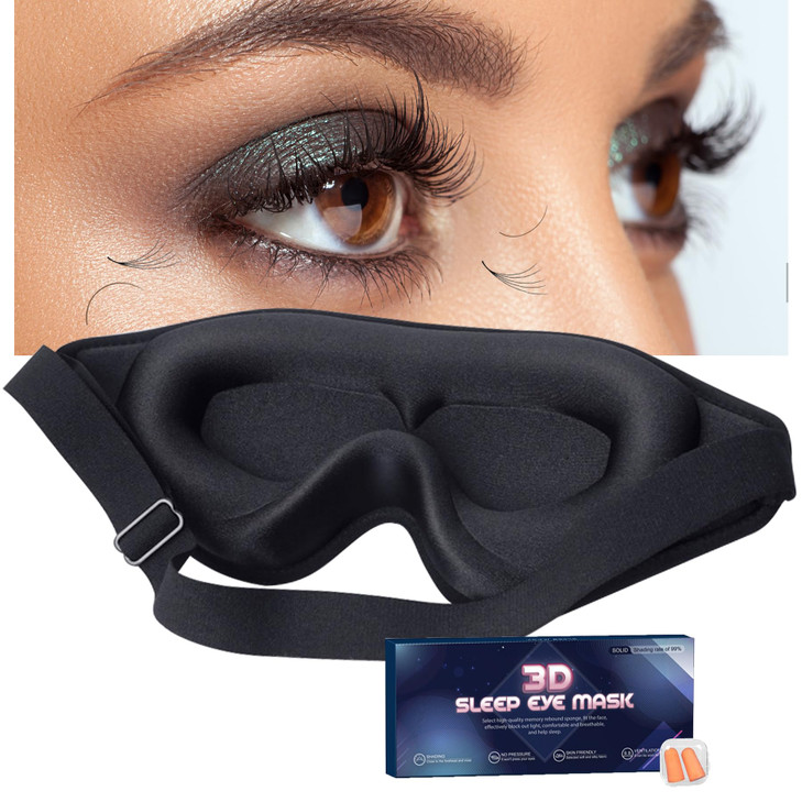 Eye Mask for Lash Extensions Sleep Mask for Lash Extensions for Women Men Zero Eye Pressure 3D Contoured Lash Extension