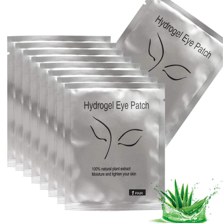 Qleng 50 Pairs Under Eye Pads Eyelash Extension Eye Pad for Lash Extensions Hydrogel Eye Patch DIY False Eyelash Lash Ex