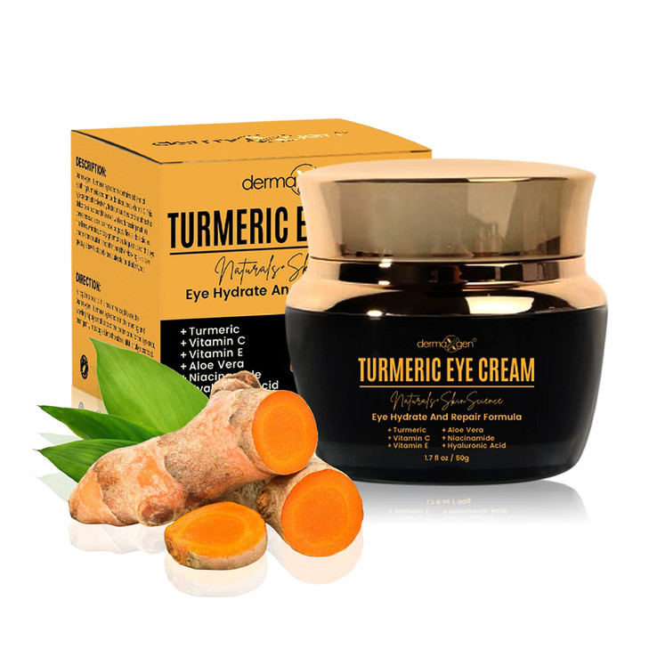 Dermaxgen Vitamin C Turmeric Eye Cream for Dark Circles Puffiness Hydrating Moisturizing Under Eye Cream for Fine Lines
