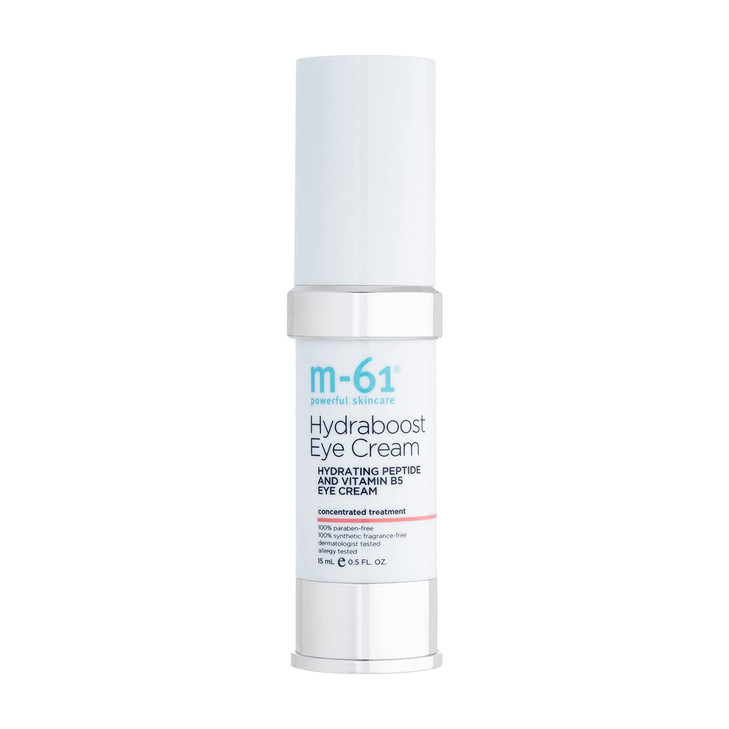 m61 Hydraboost Eye Cream Moisturizing Firming Undereye Cream with Hyaluronic Glycolic Vitamin B5 and Peptides Dermatolog